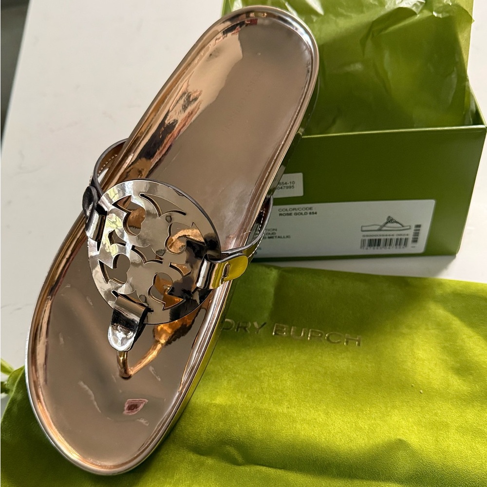 Tory Burch Miller Cloud Mirrored Metallic Rose Gold
